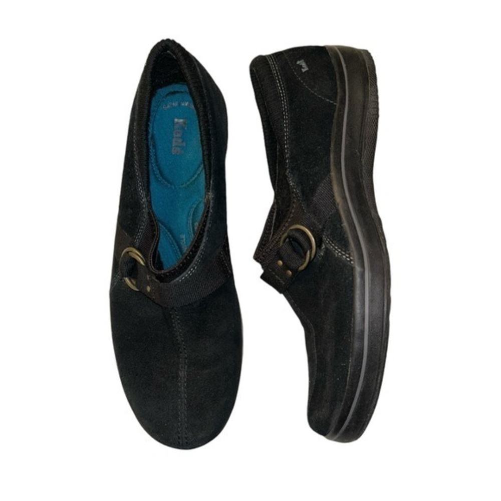 Keds Womens Black‎ Springy Steps Slip On Comfort Shoes Loafer Buckle Size 9